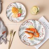 Elegant Ceramic Ensemble: Set of 2 Literary Tableware Dinner Plates (8" and 10") Elegant Ceramic Ensemble: Set of 2 Literary Tableware Dinner Plates (8" and 10")