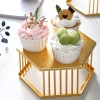 Hexagonal Afternoon Tea Delight Display Stand - Iron Snack Tray Set Hexagonal Afternoon Tea Delight Display Stand - Iron Snack Tray Set