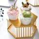 Hexagonal Afternoon Tea Delight Display Stand - Iron Snack Tray Set