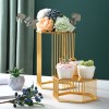 Hexagonal Afternoon Tea Delight Display Stand - Iron Snack Tray Set Hexagonal Afternoon Tea Delight Display Stand - Iron Snack Tray Set