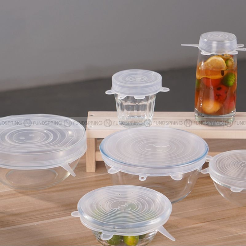 Kitchen Fresh-keeping Bowl Cover Food Grade Silicone Seal Lid Set of 6 Kitchen Fresh-keeping Bowl Cover Food Grade Silicone Seal Lid Set of 6