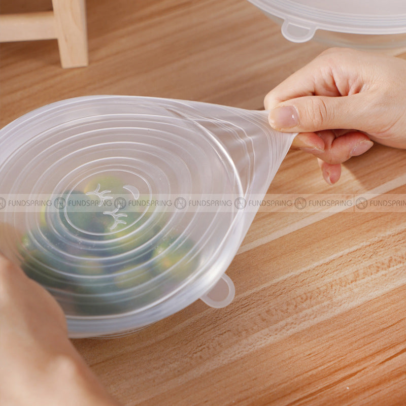 Kitchen Fresh-keeping Bowl Cover Food Grade Silicone Seal Lid Set of 6 Kitchen Fresh-keeping Bowl Cover Food Grade Silicone Seal Lid Set of 6