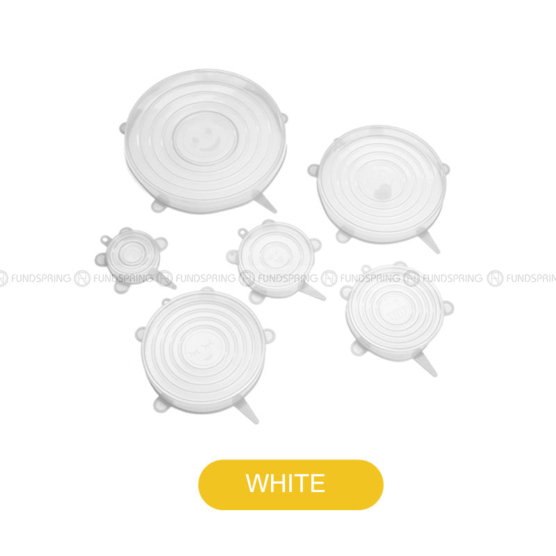 Kitchen Fresh-keeping Bowl Cover Food Grade Silicone Seal Lid Set of 6 Kitchen Fresh-keeping Bowl Cover Food Grade Silicone Seal Lid Set of 6