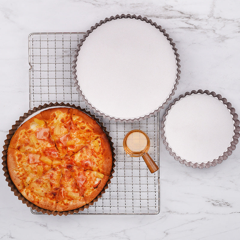 Thickened Baking Pan Removable Bottom Pizza Pan Non-stick Pie Pan Thickened Baking Pan Removable Bottom Pizza Pan Non-stick Pie Pan