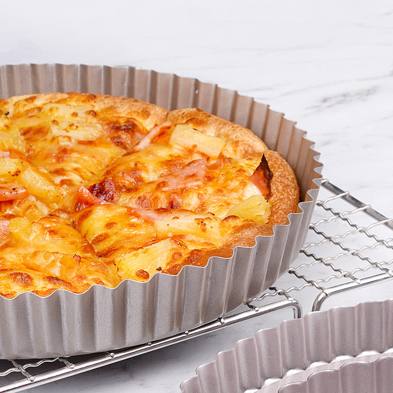 Thickened Baking Pan Removable Bottom Pizza Pan Non-stick Pie Pan Thickened Baking Pan Removable Bottom Pizza Pan Non-stick Pie Pan