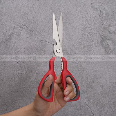 Multi-function Kitchen Stainless Steel Scissors with Opener Nut Clip Multi-function Kitchen Stainless Steel Scissors with Opener Nut Clip