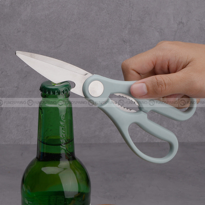 Multi-function Scissors Stainless Steel Scissors with Opener Nut Clip Multi-function Scissors Stainless Steel Scissors with Opener Nut Clip