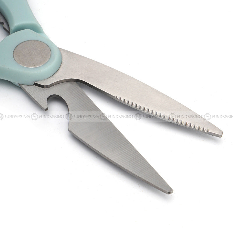 Multi-function Scissors Stainless Steel Scissors with Opener Nut Clip Multi-function Scissors Stainless Steel Scissors with Opener Nut Clip