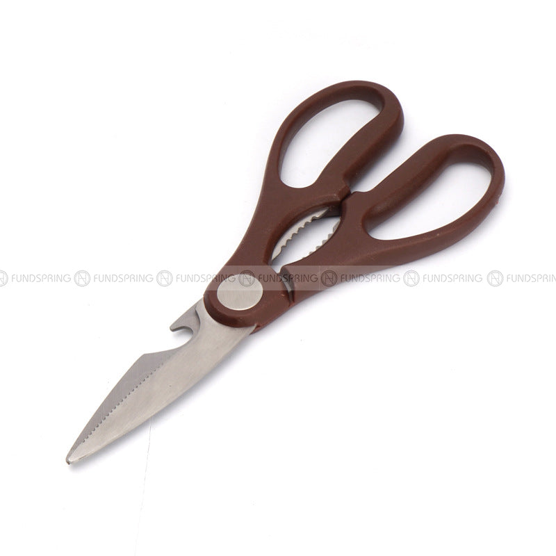 Multi-function Scissors Stainless Steel Scissors with Opener Nut Clip Multi-function Scissors Stainless Steel Scissors with Opener Nut Clip
