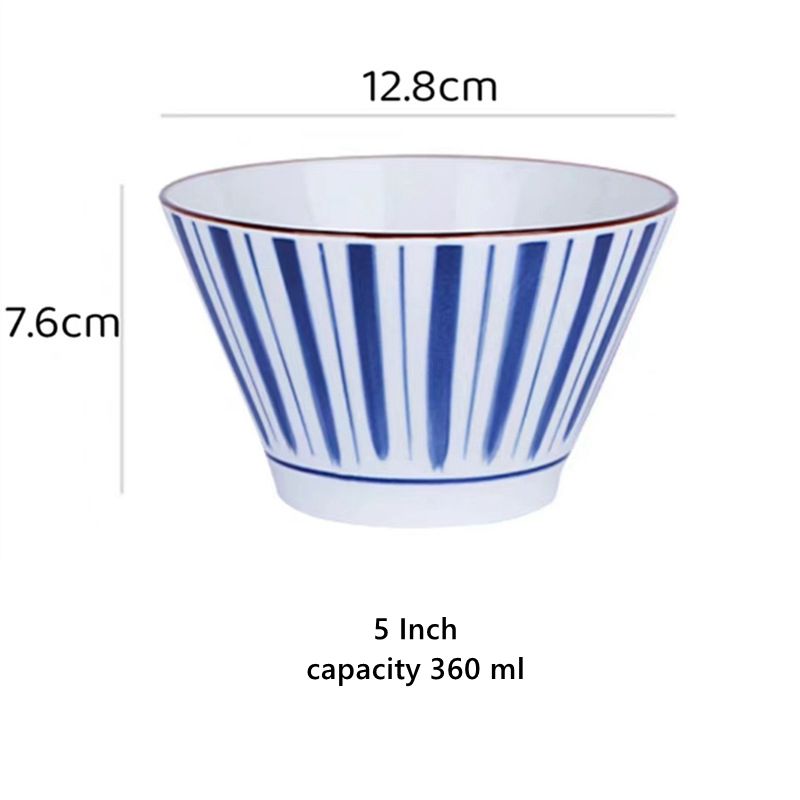 Artisan Elegance: Japanese Style Ceramic Dinnerware Hat Shape Rice Bowl - 5'' Artisan Elegance: Japanese Style Ceramic Dinnerware Hat Shape Rice Bowl - 5''