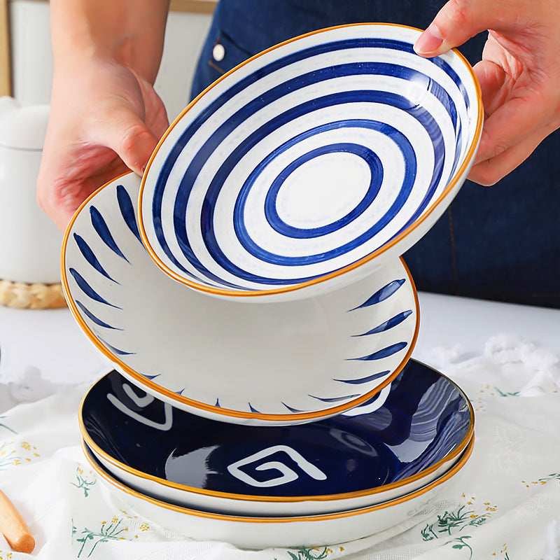 Harmony in Simplicity: Japanese Ceramic Deep Dinner Plates (7'' and 8'') Harmony in Simplicity: Japanese Ceramic Deep Dinner Plates (7'' and 8'')