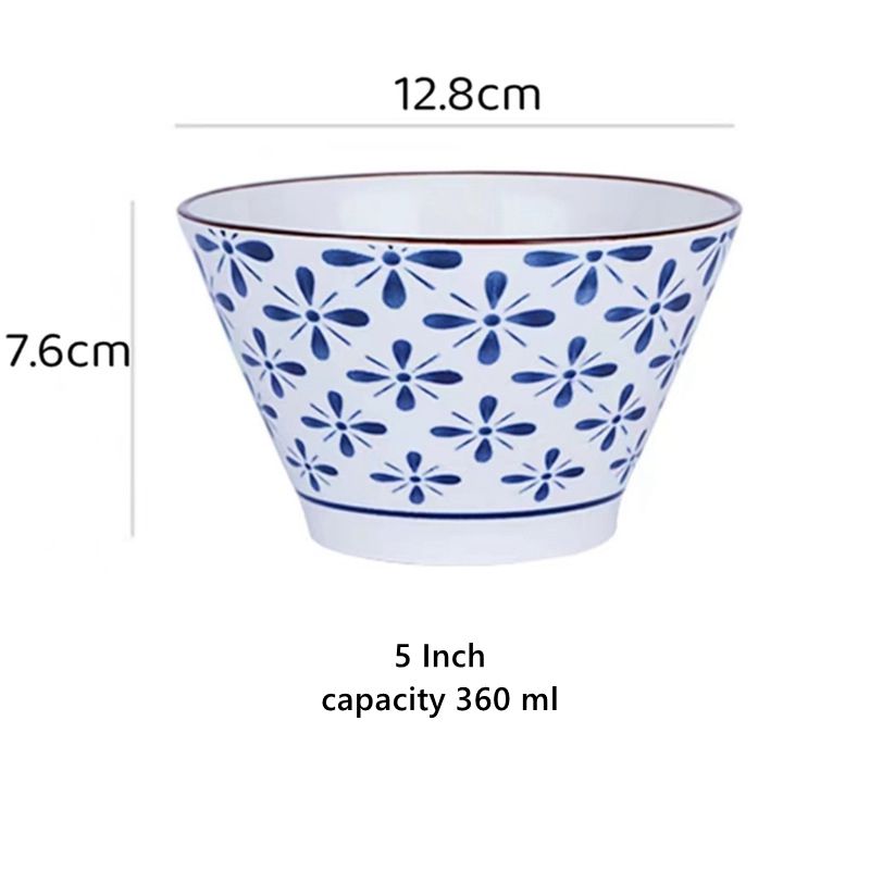 Artisan Elegance: Japanese Style Ceramic Dinnerware Hat Shape Rice Bowl - 5'' Artisan Elegance: Japanese Style Ceramic Dinnerware Hat Shape Rice Bowl - 5''