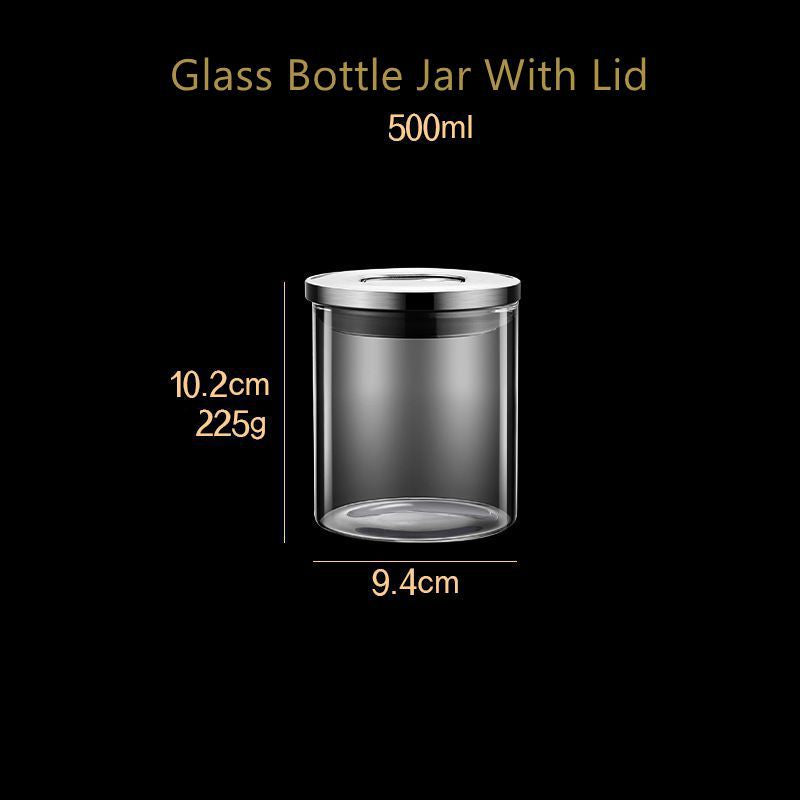 Airtight Jar Food Grade Glass Bottle Jar With Lid Dry Food Storage Box Airtight Jar Food Grade Glass Bottle Jar With Lid Dry Food Storage Box