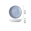 Serene Elegance: Vertical Pattern Underglaze Ceramic Round Dining Plates Serene Elegance: Vertical Pattern Underglaze Ceramic Round Dining Plates