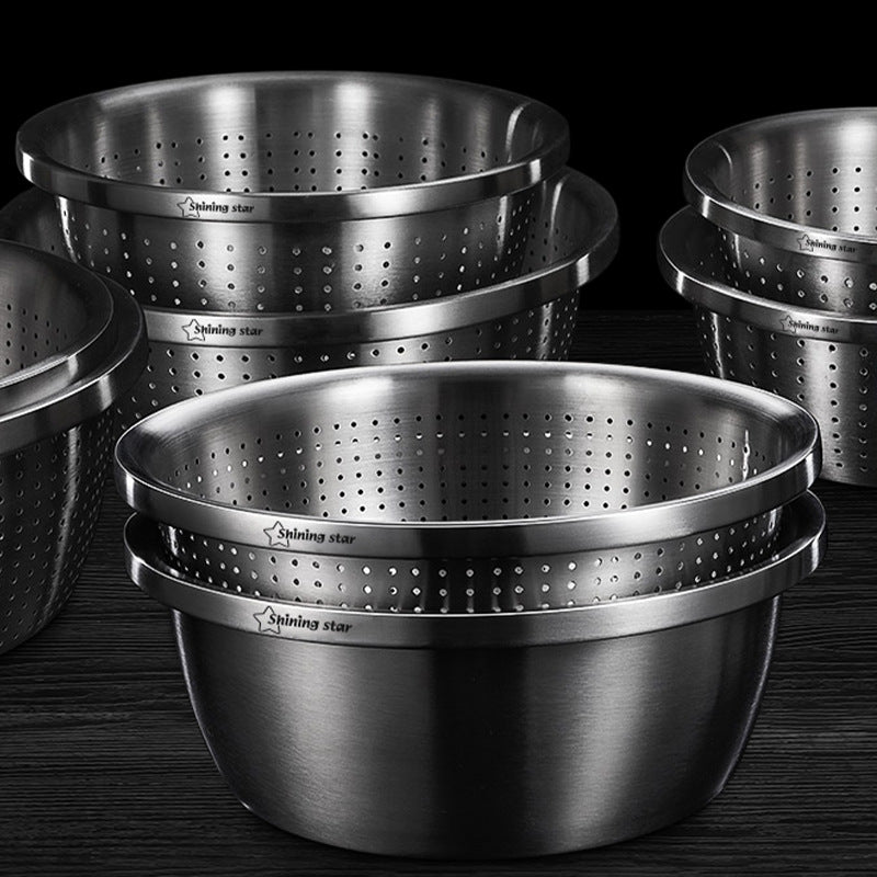 304 Stainless Steel Basin Food Grade Soup Bowl Thickened Cooking Pot 304 Stainless Steel Basin Food Grade Soup Bowl Thickened Cooking Pot