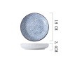 Serene Elegance: Vertical Pattern Underglaze Ceramic Round Dining Plates Serene Elegance: Vertical Pattern Underglaze Ceramic Round Dining Plates