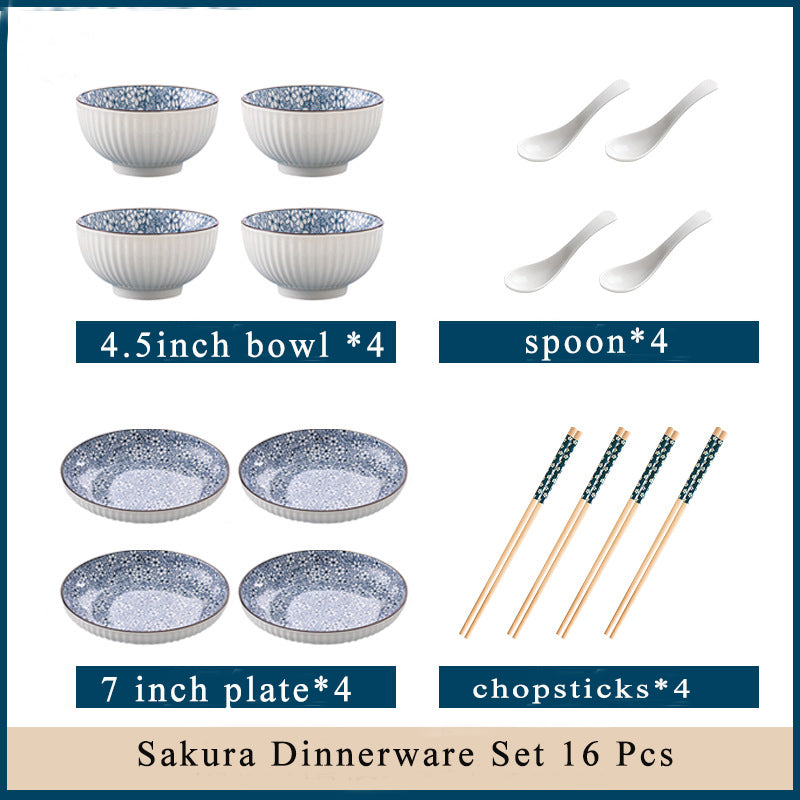 Artistry in Elevation: Set of 16 Vertical Pattern Underglaze Ceramic Dinnerware Artistry in Elevation: Set of 16 Vertical Pattern Underglaze Ceramic Dinnerware