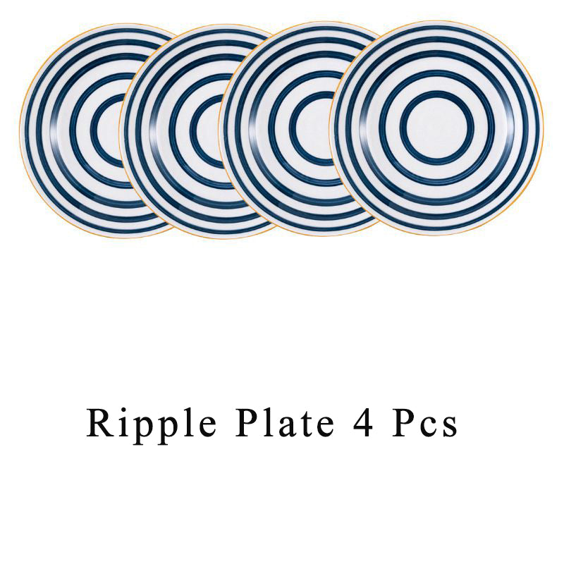 Harmony in Simplicity: Set of 4 Japanese Ceramic Deep Plates (7'' and 8'') - Timeless Elegance for Every Meal Harmony in Simplicity: Set of 4 Japanese Ceramic Deep Plates (7'' and 8'') - Timeless Elegance for Every Meal