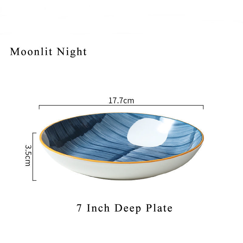 Harmony in Simplicity: Japanese Ceramic Deep Dinner Plates (7'' and 8'') Harmony in Simplicity: Japanese Ceramic Deep Dinner Plates (7'' and 8'')