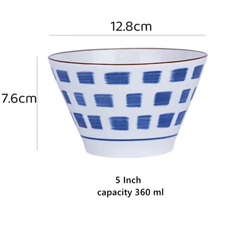 Artisan Elegance: Japanese Style Ceramic Dinnerware Hat Shape Rice Bowl - 5'' Artisan Elegance: Japanese Style Ceramic Dinnerware Hat Shape Rice Bowl - 5''
