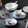 Ceramic Tableware Landscape Painting Dinnerware Gradient Bowls Plates Ceramic Tableware Landscape Painting Dinnerware Gradient Bowls Plates