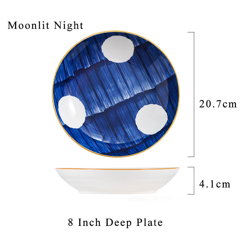 Harmony in Simplicity: Japanese Ceramic Deep Dinner Plates (7'' and 8'') Harmony in Simplicity: Japanese Ceramic Deep Dinner Plates (7'' and 8'')