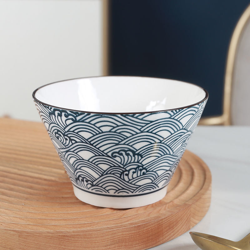 Sophisticated Japanese Elegance Ceramic Hat-Shaped Dinner Bowls - 5 inches Sophisticated Japanese Elegance Ceramic Hat-Shaped Dinner Bowls - 5 inches