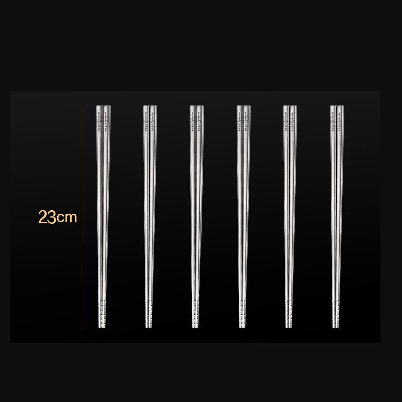 304 Stainless Steel Chopsticks Mildew-proof Chopsticks 6 Pairs 304 Stainless Steel Chopsticks Mildew-proof Chopsticks 6 Pairs