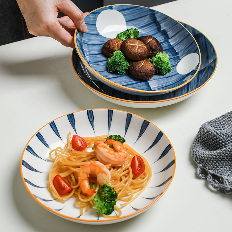 Harmony in Simplicity: Japanese Ceramic Deep Dinner Plates (7'' and 8'') Harmony in Simplicity: Japanese Ceramic Deep Dinner Plates (7'' and 8'')