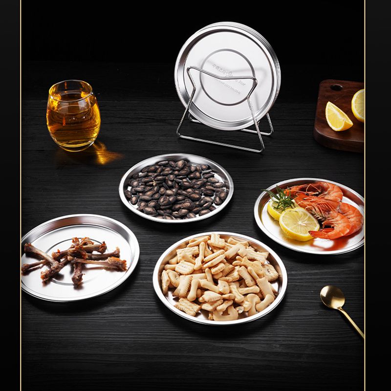 304 Stainless Steel Snack Plate Bone Spitting Dish Set of 9 304 Stainless Steel Snack Plate Bone Spitting Dish Set of 9