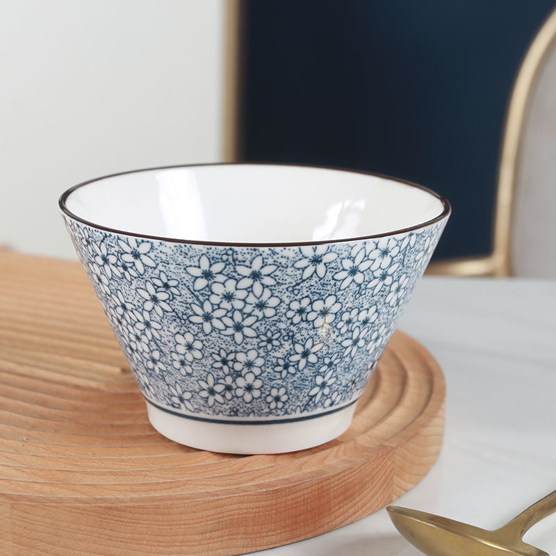 Sophisticated Japanese Elegance Ceramic Hat-Shaped Dinner Bowls - 5 inches Sophisticated Japanese Elegance Ceramic Hat-Shaped Dinner Bowls - 5 inches