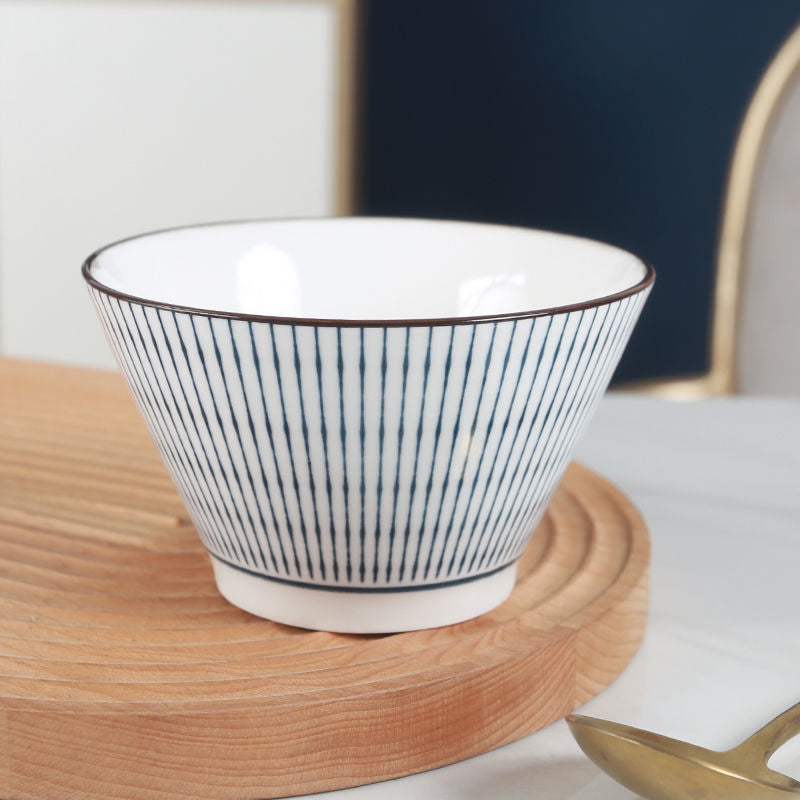 Sophisticated Japanese Elegance Ceramic Hat-Shaped Dinner Bowls - 5 inches Sophisticated Japanese Elegance Ceramic Hat-Shaped Dinner Bowls - 5 inches