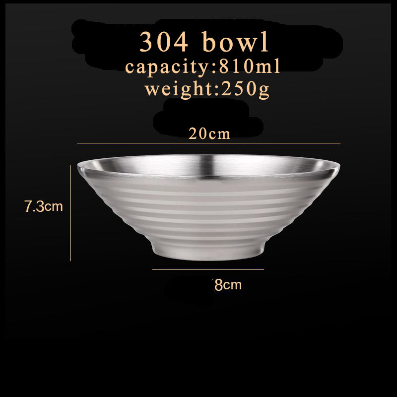 304 Stainless Steel Rice Bowl Soup Bowl Anti-scalding Hat Bowl 304 Stainless Steel Rice Bowl Soup Bowl Anti-scalding Hat Bowl