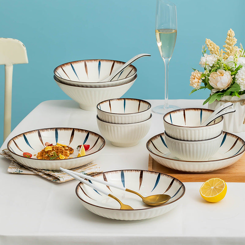 Harmony in Ceramics: Japanese-inspired Dinnerware Set of 20/26 Pieces