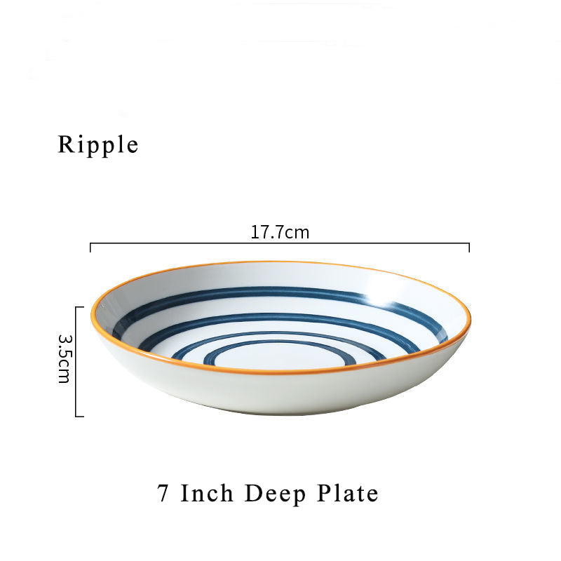 Harmony in Simplicity: Japanese Ceramic Deep Dinner Plates (7'' and 8'') Harmony in Simplicity: Japanese Ceramic Deep Dinner Plates (7'' and 8'')