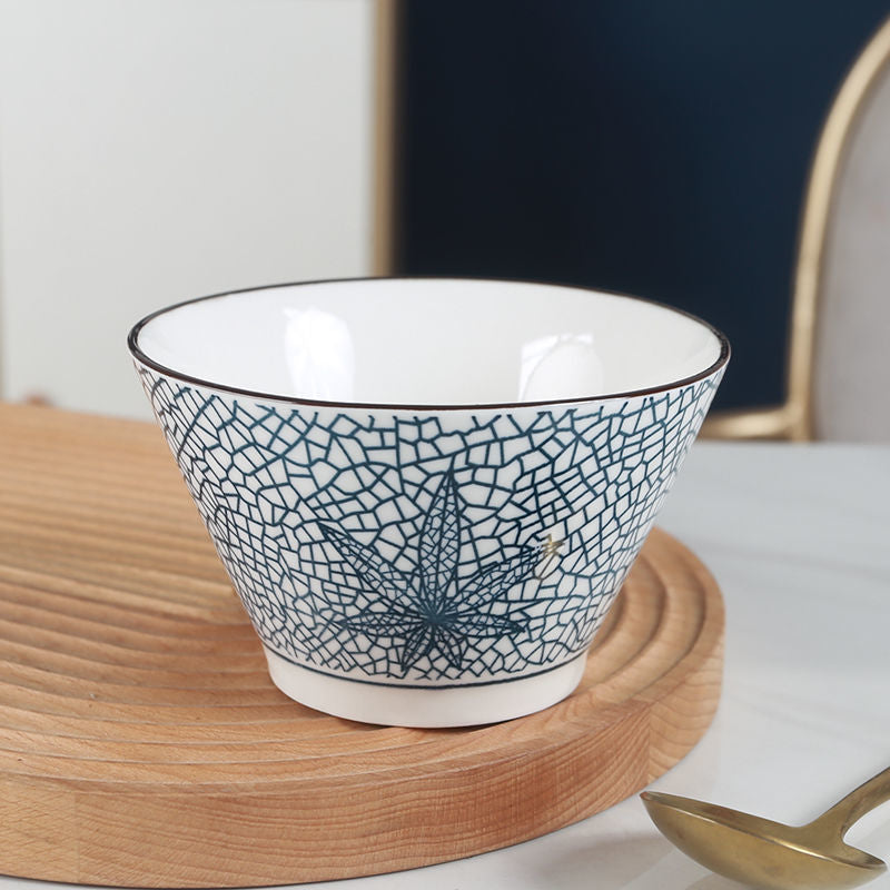 Sophisticated Japanese Elegance Ceramic Hat-Shaped Dinner Bowls - 5 inches Sophisticated Japanese Elegance Ceramic Hat-Shaped Dinner Bowls - 5 inches