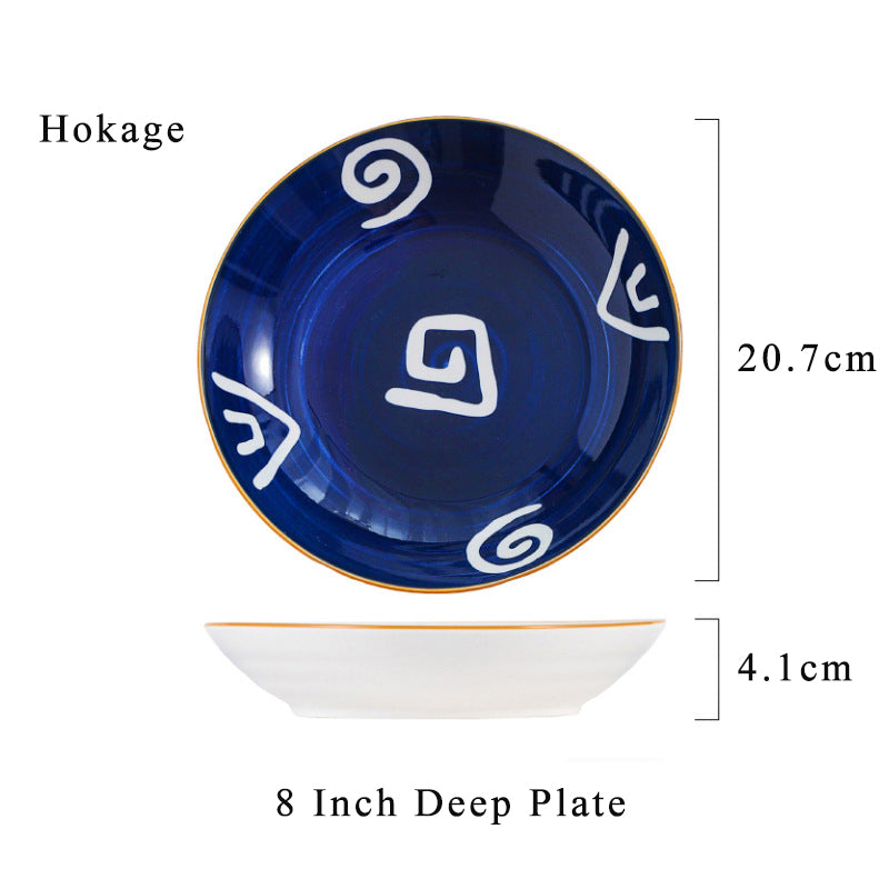 Harmony in Simplicity: Japanese Ceramic Deep Dinner Plates (7'' and 8'') Harmony in Simplicity: Japanese Ceramic Deep Dinner Plates (7'' and 8'')