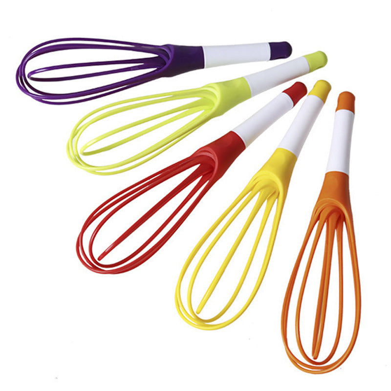 Foldable Manual Rotary Egg Beater: Essential Plastic Baking Tool Foldable Manual Rotary Egg Beater: Essential Plastic Baking Tool