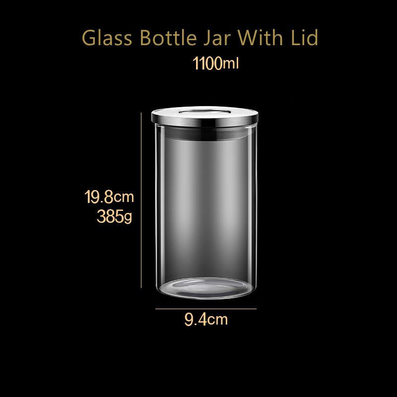 Airtight Jar Food Grade Glass Bottle Jar With Lid Dry Food Storage Box Airtight Jar Food Grade Glass Bottle Jar With Lid Dry Food Storage Box