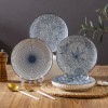 Serene Elegance: Vertical Pattern Underglaze Ceramic Round Dining Plates Serene Elegance: Vertical Pattern Underglaze Ceramic Round Dining Plates