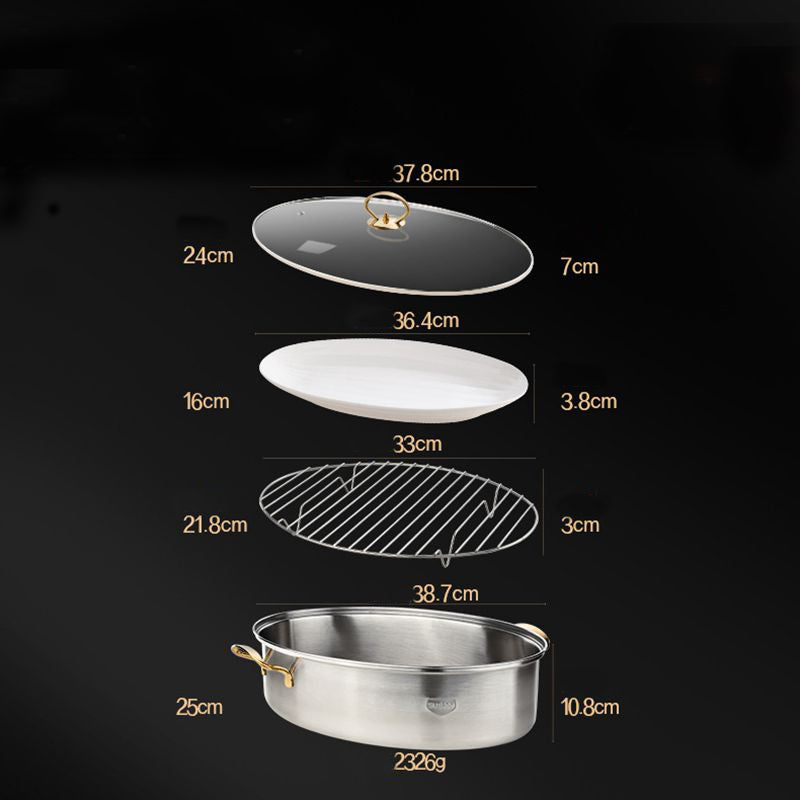 304 Stainless Steel Steamer Seafood Pot Induction Cooker Gas Furnace 304 Stainless Steel Steamer Seafood Pot Induction Cooker Gas Furnace