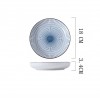 Serene Elegance: Vertical Pattern Underglaze Ceramic Round Dining Plates Serene Elegance: Vertical Pattern Underglaze Ceramic Round Dining Plates