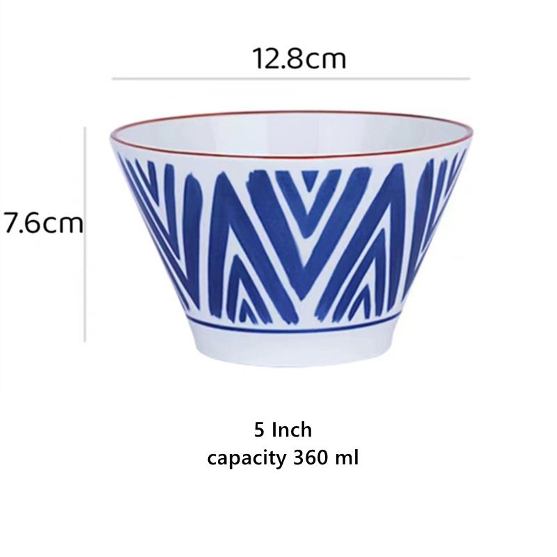 Artisan Elegance: Japanese Style Ceramic Dinnerware Hat Shape Rice Bowl - 5'' Artisan Elegance: Japanese Style Ceramic Dinnerware Hat Shape Rice Bowl - 5''