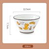 Dino Delight Ceramic Dinner Bowls - Whimsical Hat Shape, 5''
