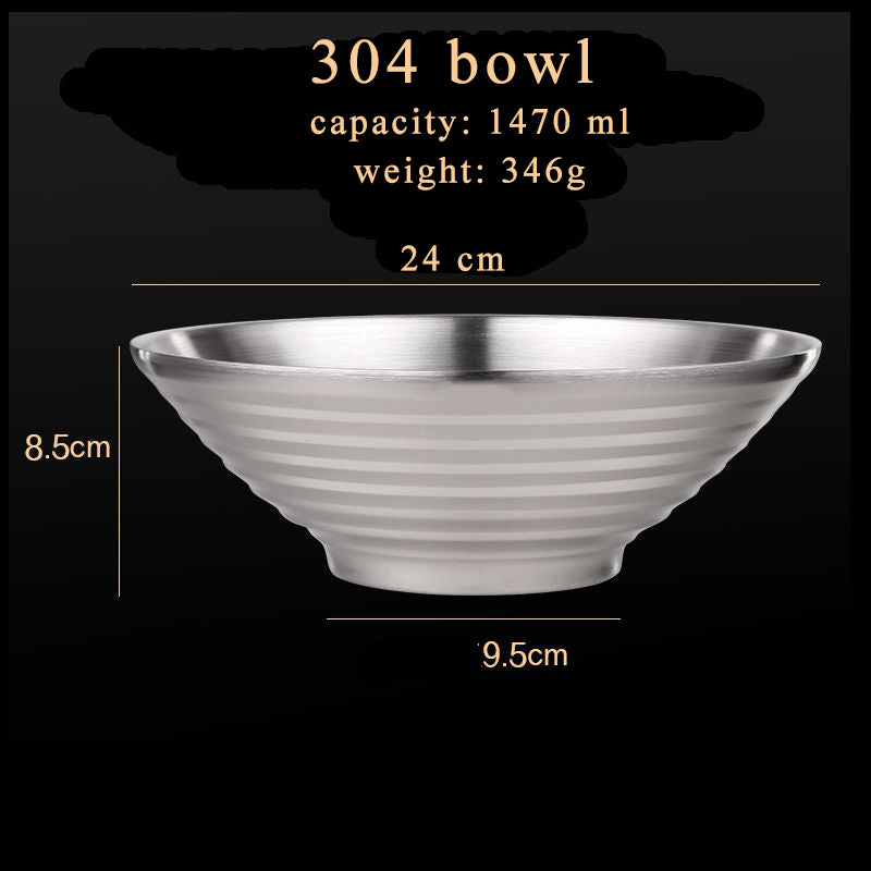 304 Stainless Steel Rice Bowl Soup Bowl Anti-scalding Hat Bowl 304 Stainless Steel Rice Bowl Soup Bowl Anti-scalding Hat Bowl