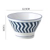 Hat-Shaped Japanese Ceramic Bowls - 5'' Underglaze Set Hat-Shaped Japanese Ceramic Bowls - 5'' Underglaze Set