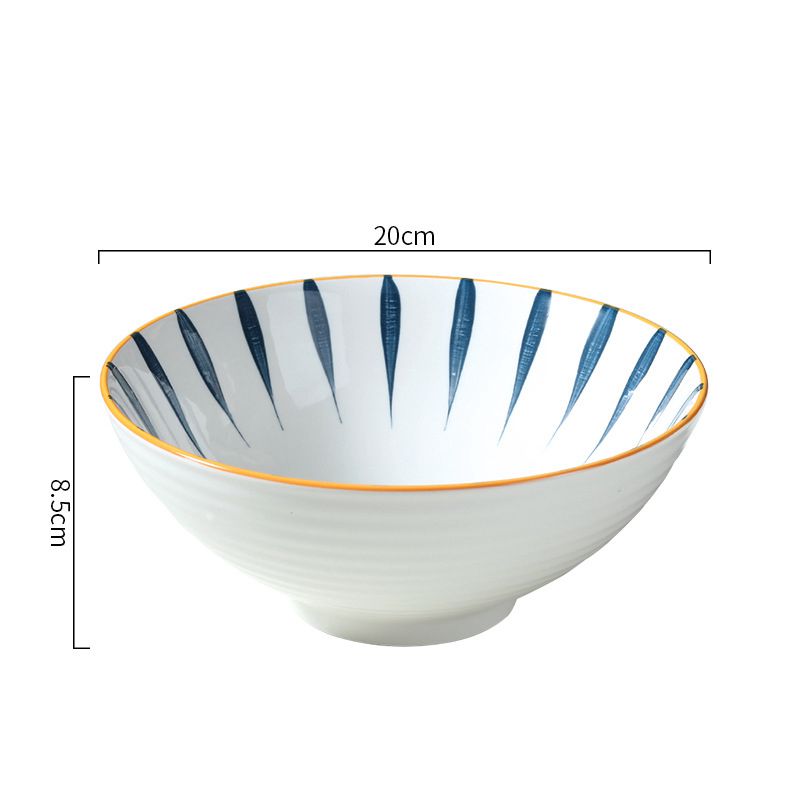 Sophisticated Hat-Shaped Ceramic Bowls Set - 7''/8'' - Japanese Inspired Sophisticated Hat-Shaped Ceramic Bowls Set - 7''/8'' - Japanese Inspired