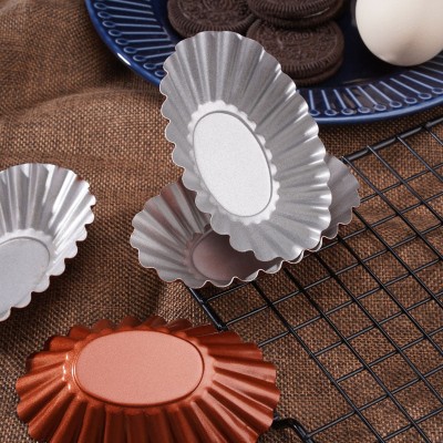 EleganceBake Oval Egg Tart Molds: Portuguese Tart and Champagne Baking Set of 4 EleganceBake Oval Egg Tart Molds: Portuguese Tart and Champagne Baking Set of 4