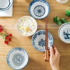 Blue and White Ceramic Bowl Under Glazed Bowl Japan Style 5" Set of 4 Blue and White Ceramic Bowl Under Glazed Bowl Japan Style 5" Set of 4
