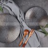 Artistic Striped Ceramic Dinner Plates - Set of 2, Sizes 8" and 10" Artistic Striped Ceramic Dinner Plates - Set of 2, Sizes 8" and 10"